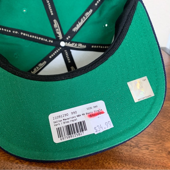 Mitchell and Ness Dallas Mavericks Adjustable Snapback Hat Cap - Picture 4 of 6